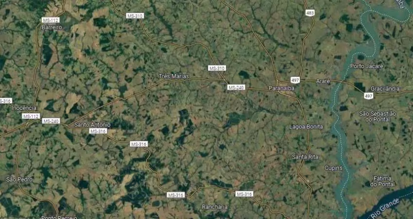 Fazenda dupla aptidão para venda na região de paranaiba-ms com 132 alqueires na pecuária, beira da rodovia, boa de benfeitorias e córrego na proprieda