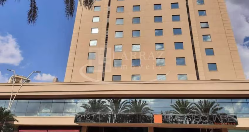 Sala comercial para locacao no Edificio Times Square Business,136 m2 de area privativa, 2 vagas, recepção, copa, banheiro privativo, divisorias e ar-c