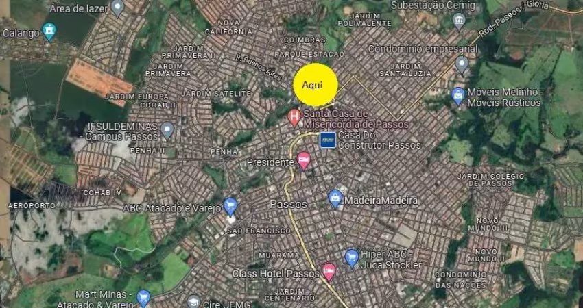 Excelente área para venda no centro de passos-mg, ideal para incorporação, área com 41.682 m2 na melhor localização de passos