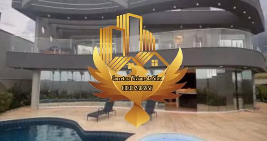 Casa de alto padrão no Condomínio Residencial Ecopark Bourbon em Caçapava-SP: 4 quartos, 2 salas, 5 banheiros, 5 vagas!