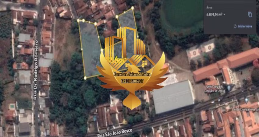 Terreno à venda em Pindamonhangaba-SP, bairro Crispim, com 6.866,00 m² de área total.