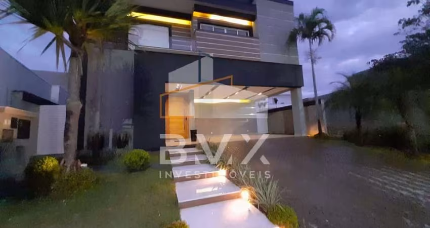 Linda Casa Sobrado, 395 m² no ALPHAVILLE NOVA ESPLANADA, 4 suítes c closet, piscina, 6 vagas, projeto moderno e inovador, paisagismo, num ponto alto