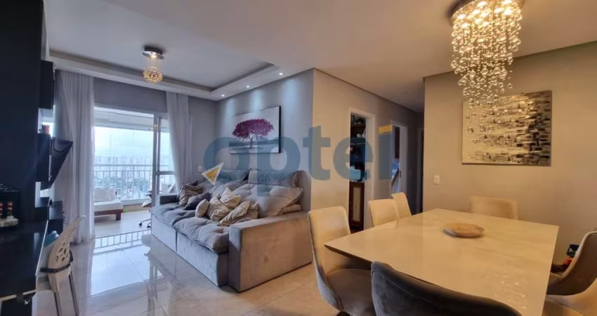 Apartamento mobiliado 95m2 3 dormitórios, sendo 1 suíte, varanda gourmet, 2 vagas no condomínio clube Family Garden na Chácara Inglesa