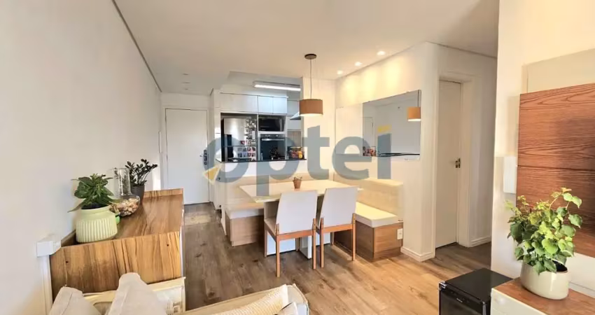 Apartamento de 2 dorms (suíte), 1 vaga com churrasqueira à carvão no condominio exuberance club