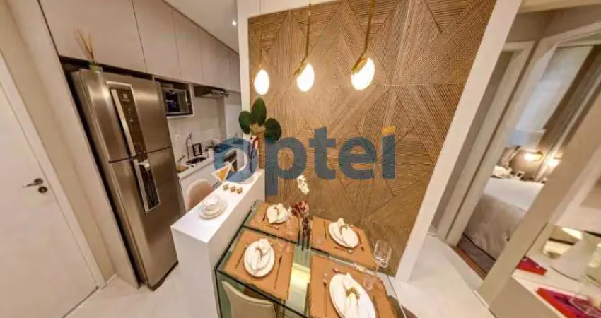 Exclusivo apartamento de 2 dormitórios, 1 banheiro e varanda gourmet em condomínio panorama no parque espacial!