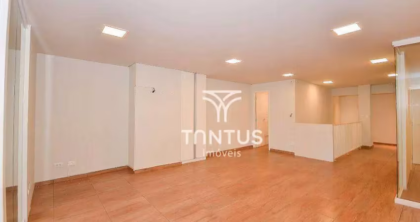 Sobreloja para alugar, 95 m² por r$ 3.690/mês - alto da glória - curitiba/pr
