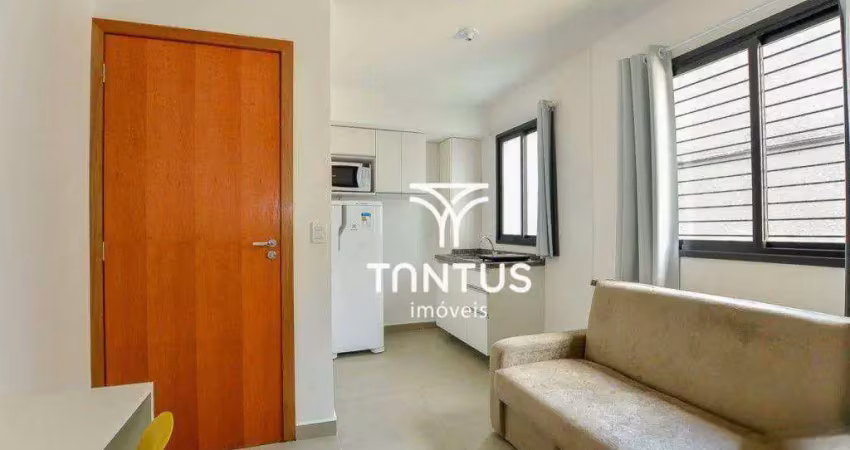 Studio com 1 dormitório para alugar, 21 m² por r$ 1.400,00/mês - bacacheri - curitiba/pr