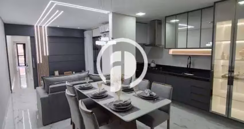 Espetacular apartamento garden decorado utinga com 3 dorms, suite, 2 vgs, 80m2