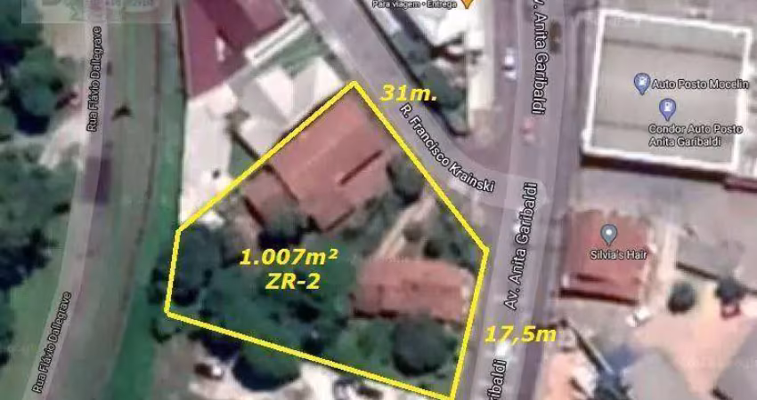 Terreno à venda, 1007 m² por r$ 2.000.000,00 - são lourenço - curitiba/pr