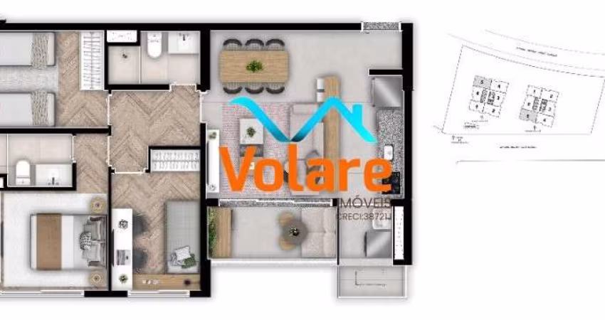 Apartamento à venda em Osasco-SP, Bela Vista: 3 quartos, 1 suíte, 2 salas, 2 banheiros, 1 vaga, 73,67m². Venha conferir!