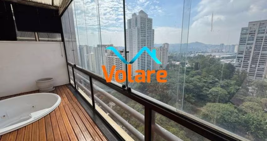 Cobertura Duplex para locação no centro de Alphaville: 2 quartos, 1 suíte, 127m² - Cobertura com 1 vaga - Alameda Grajaú