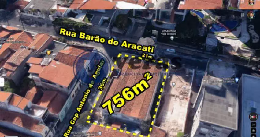 Veras vende terreno 756m² na rua barão de aracati - aldeota - fortaleza - ceará
