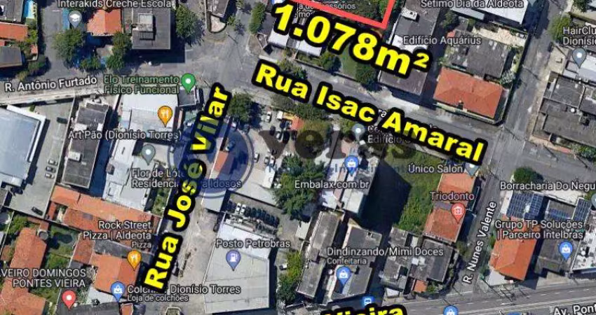 Veras vende terreno 1.078m² na rua josé vilar - bairro dionísio torres - fortaleza-ce