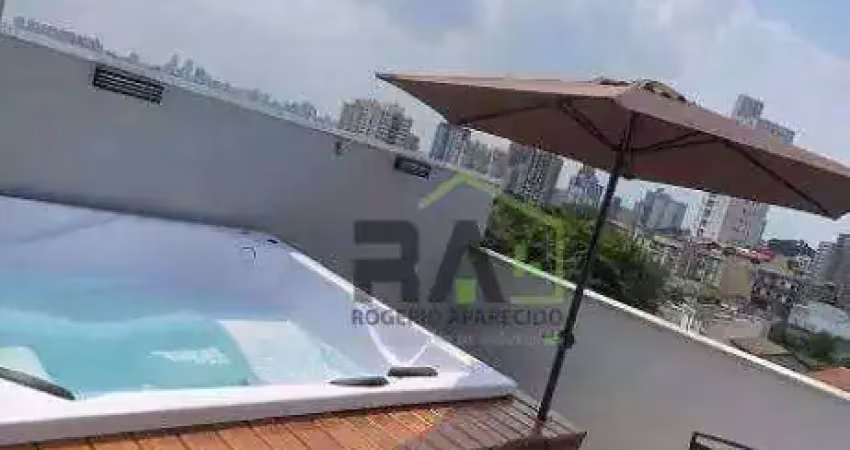 Cobertura com 2 dormitórios à venda, 88 m² por r$ 477.0 - vila scarpelli - santo andré/sp