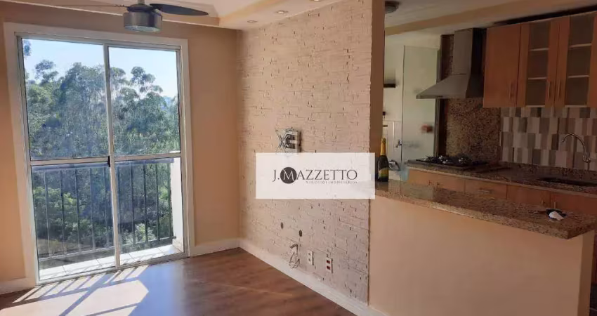 Apartamento com 2 dormitórios para alugar, 53 m² por r$ 2.830,05/mês - jardim alice - indaiatuba/sp