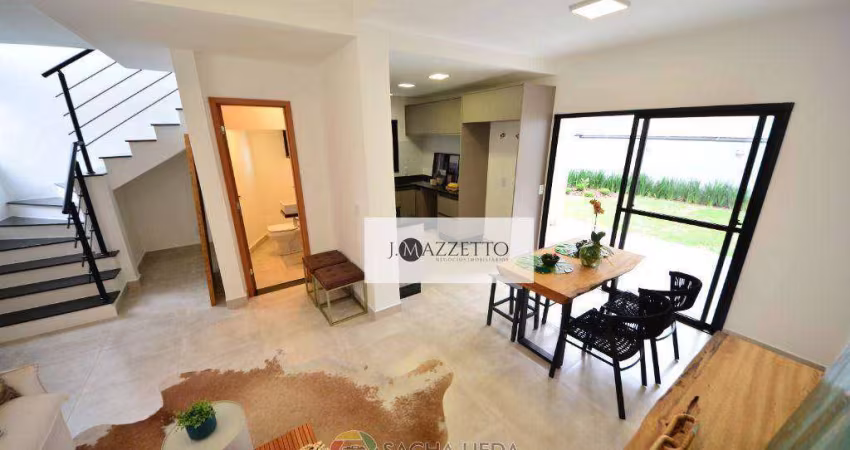 Sobrado com 3 dormitórios para alugar, 120 m² por R$ 5.957,33/mês - Jardim Park Real - Indaiatuba/SP
