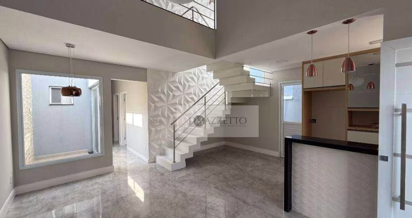 Sobrado com 3 dormitórios para alugar, 110 m² por R$ 5.249,00/mês - Jardim Park Real - Indaiatuba/SP
