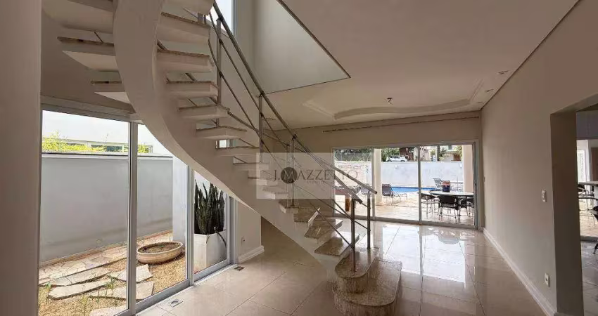 Sobrado com 3 dormitórios, 322 m² - venda por r$ 2.750.000 ou aluguel por r$ 13.178/mês - jardim residencial santa clara - indaiatuba/sp