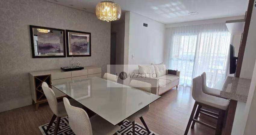 Apartamento com 3 dormitórios para alugar, 95 m² por R$ 5.973/mês - Vila Sfeir - Indaiatuba/SP