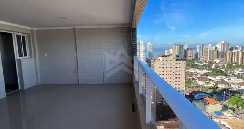 Apartamento à venda praia grande 3 suítes e terraço com vista mar canto do forte