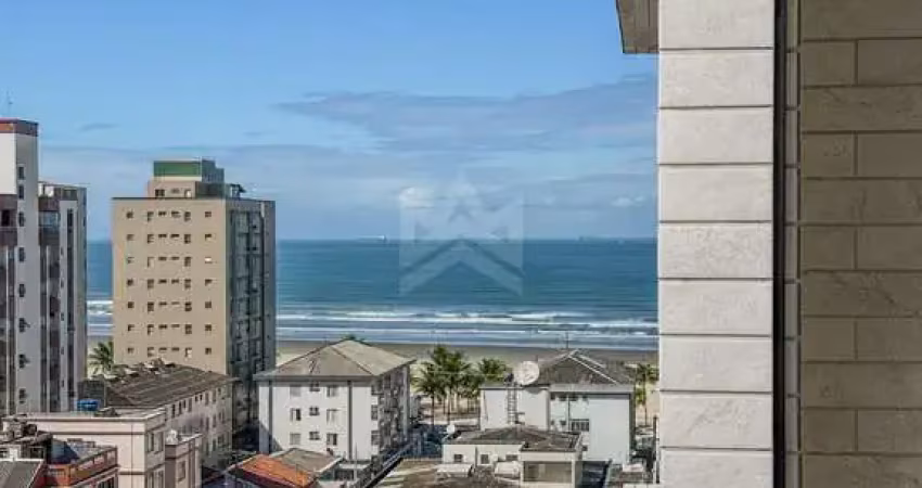 Apartamento à venda praia grande com 2 quartos, sacada vista mar na guilhermina