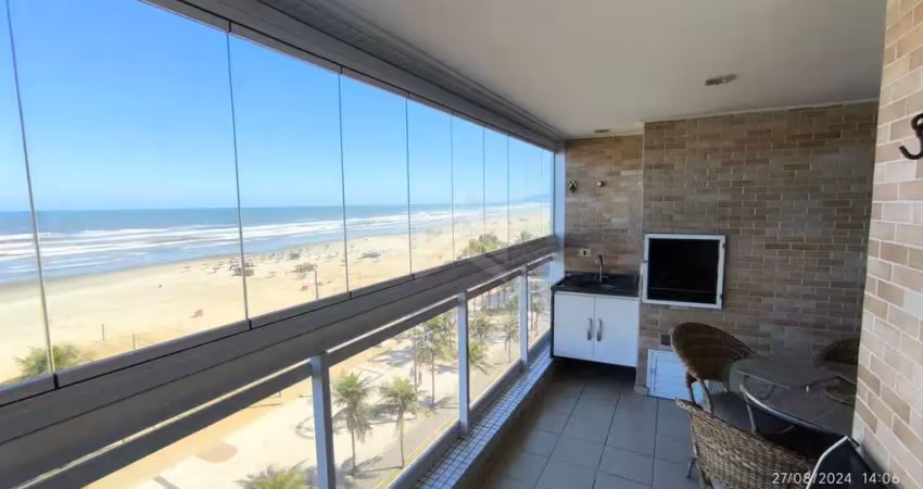 Apartamento frente mar à venda com 2 quartos na guilhermina praia grande-sp