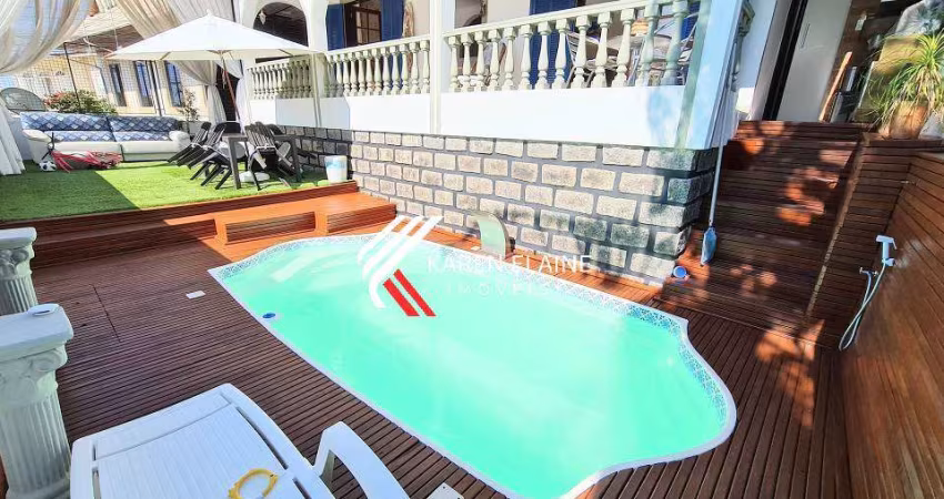 Casa à venda: 04 dorm (3 suítes), 350m² de terreno, financiável - Itaguaçu.