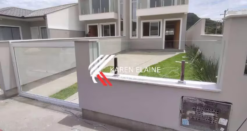 Casa/sobrado novo à venda com 2 suítes e 1 lavabo no vale verde na palhoça