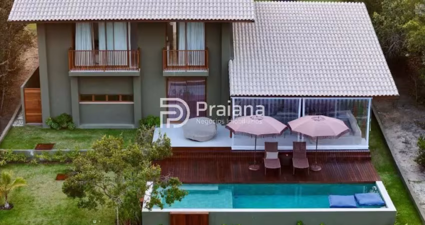 Casa de luxo em condomínio para locação na praia do forte - mata de são joão-ba: 5 quartos, 3 suítes, 2 salas, 6 banheiros, 4 vagas, 350m².