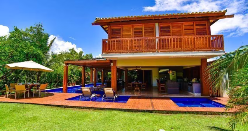 Casa de luxo em condomínio na praia do forte: 5 quartos, 5 suítes, 2 salas, 8 banheiros, 4 vagas de garagem, 380m². venda ou locação em mata de são joão-ba!