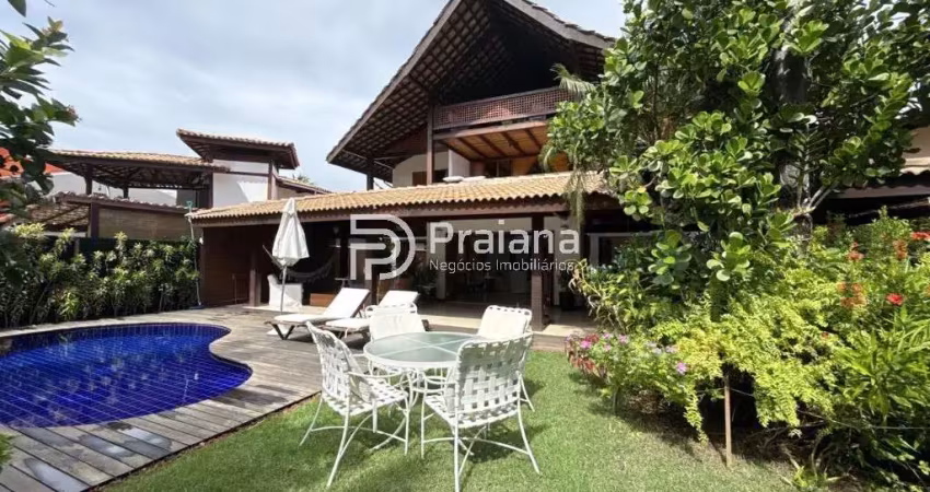 Casa para locação temporada com 5 suítes em praia do forte- aldeia dos pesacadores