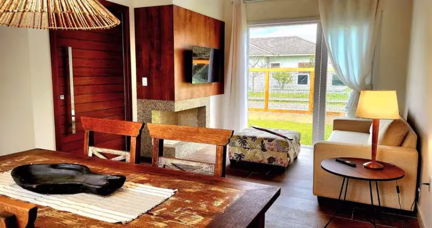 Casa terrea nova 2 dormitórios praia arroio teixeira, 1 suite, 88,93m²