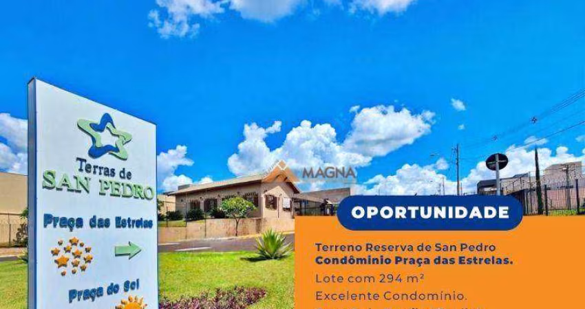 Terreno à venda, 294 m² por R$ 250.000,00 - Terras de San Pedro - Ribeirão Preto/SP