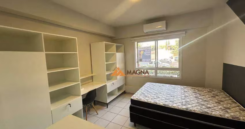 Apartamento mobiliado com 1 quarto suíte para alugar, 22 m² por r$ 1.960/mês - iguatemi - ribeirão preto/sp