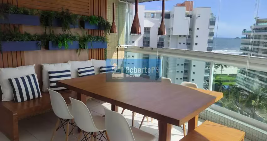 Apartamento lindíssimo na riviera de são lourenço com 3 suítes, mobiliado e planejado