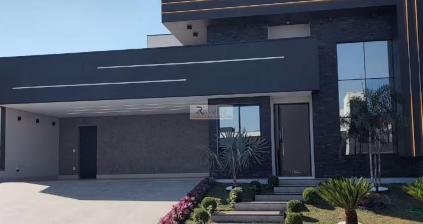 Impecável casa em condomínio à venda em Indaiatuba-SP, Jardim Residencial Dona Maria José: 3 quartos, 3 suítes, 1 sala, 6 vagas de garagem, 222m² de área.