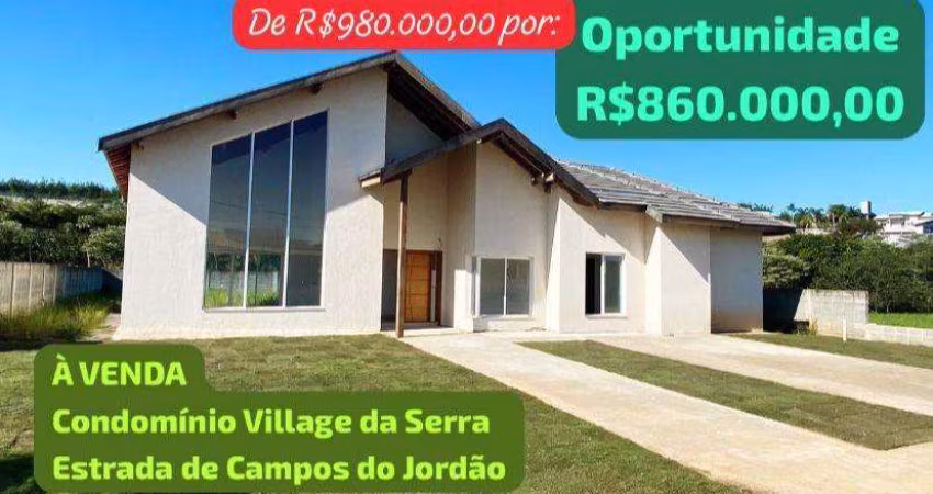 Casa em Condomínio para Venda em Tremembé, Loteamento Comercial e Residencial Village da Serra, 3 dormitórios, 1 suíte, 3 banheiros, 3 vagas