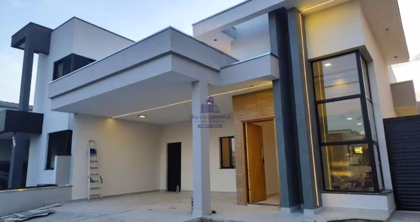 Casa de alto padrão à venda em Caçapava-SP, no Condomínio Reserva do Vale: 3 quartos, 1 suíte, 1 sala, 2 banheiros, 5 vagas, 133m².