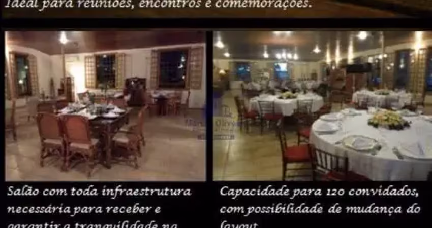Salão de eventos de fino acabamento , espaço e segurança  com muito requinte