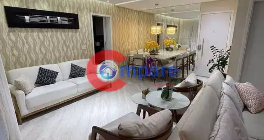 Excelente apartamento *porteira fechada*para venda e locação, 122 metros , 3 dormitórios, 3 sui´tes