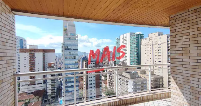 Apartamento com 3 dormitórios para alugar, 106 m² - boqueirão - santos/sp
