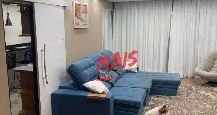 Apartamento com 2 dormitórios à venda, 105 m² - marapé - santos/sp
