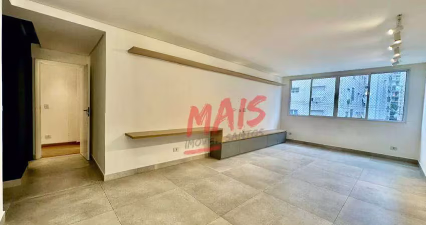 Prédio em frente a praia, apartamento com 3 quartos, 127 m² - venda ou locação - gonzaga - santos/sp