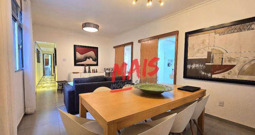 Apartamento com 3 dormitórios à venda, 110 m² - Gonzaga - Santos/SP