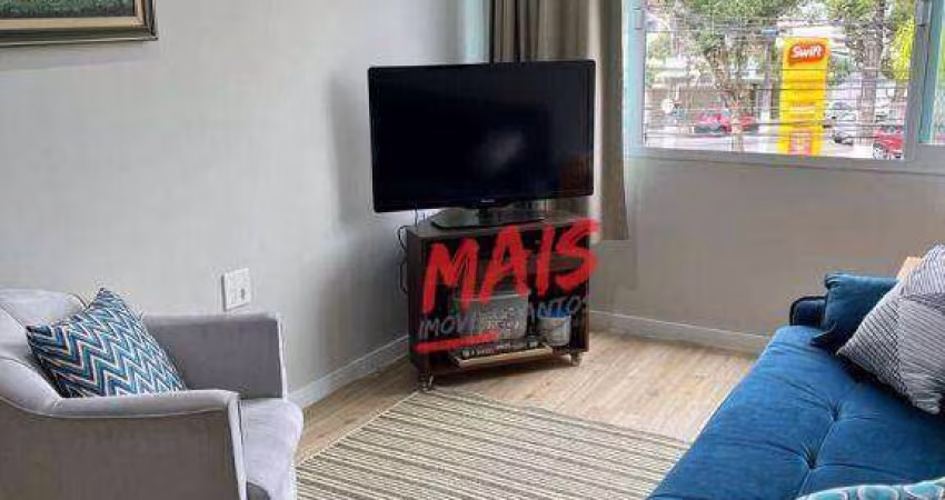 Apartamento com 1 dormitório à venda, 40 m² - Gonzaga - Santos/SP