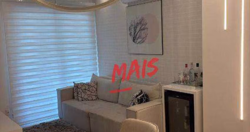 Apartamento com 1 dormitório à venda, 54 m² - Pompéia - Santos/SP