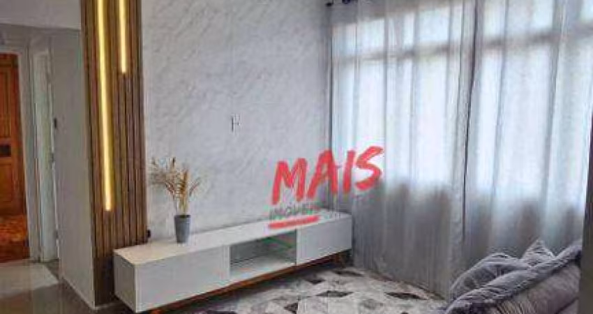 Apartamento mobiliado, com 2 quartos para alugar, 86 m² por - Boqueirão - Santos/SP