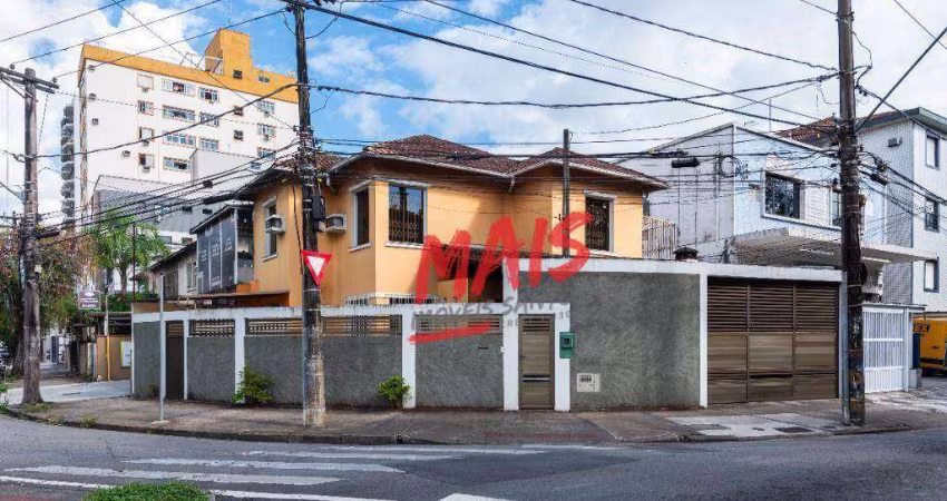 Sobrado comercial de esquina para alugar no Embaré - Santos/SP
