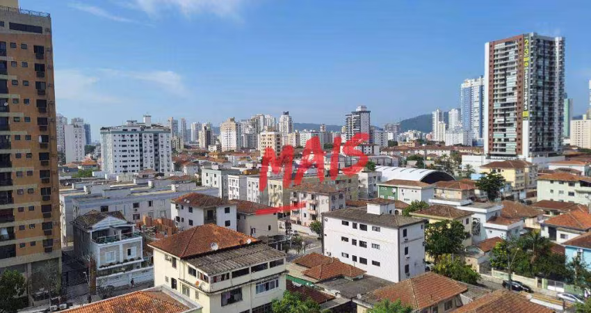 Apartamento com 2 dormitórios à venda, 90 m²  - Aparecida - Santos/SP