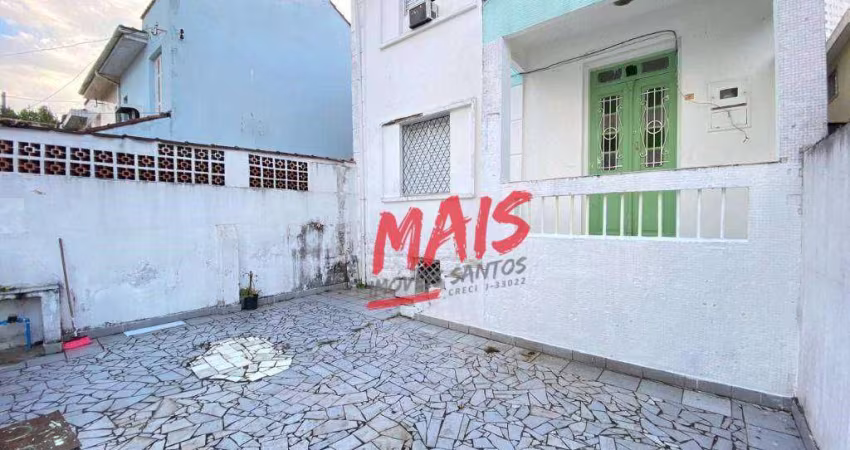 Casa com 2 dormitórios para alugar, 75 m² - Marapé - Santos/SP